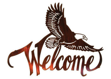 Harga yang bagus American Bald Eagle Selamat Datang Di Patung Logam Besar Untuk Dekorasi Rumah on line