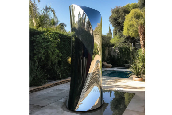 Refleksi abadi patung stainless steel untuk halaman dan dekorasi taman umum