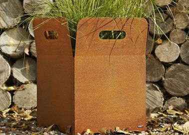 Harga yang bagus Berbagai Ukuran Kustom Corten Steel Planters Untuk Yard / Taman Tahan Cuaca on line