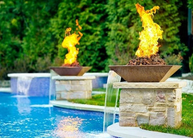Harga yang bagus Fitur Fitur Fire Fire Water Pit Combo, Fire Pit Dan Fitur Air Ketebalan 2.5mm on line