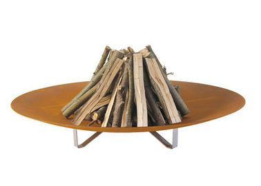 Harga yang bagus Kerajinan pengelasan Kontemporer Kayu Pembakaran Fire Pit Garden Design 100cm Dia on line
