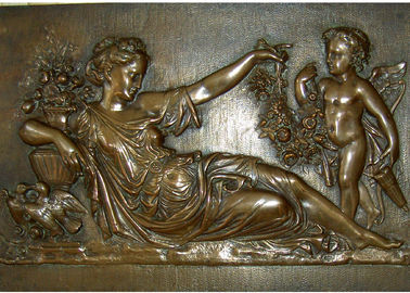 Harga yang bagus Ibu Dengan Malaikat Wall Art Bronze Relief Casting Permukaan Finish WS-C485 on line
