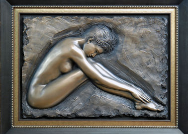 Harga yang bagus Patung Relief Logam Profesional, Patung Relief Nude Woman Wall on line