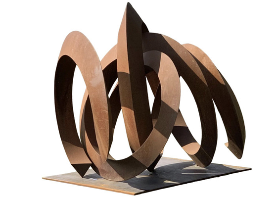 Harga yang bagus Ukuran kustomisasi Keras Metal Seni Taman Corten Baja Patung Abstrak on line