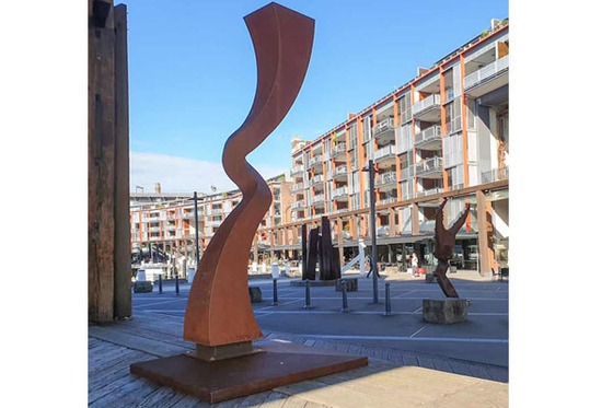 Harga yang bagus Sculpture Baja Corten Kontemporer Kebun yang Diperbuat Dengan Tangan on line