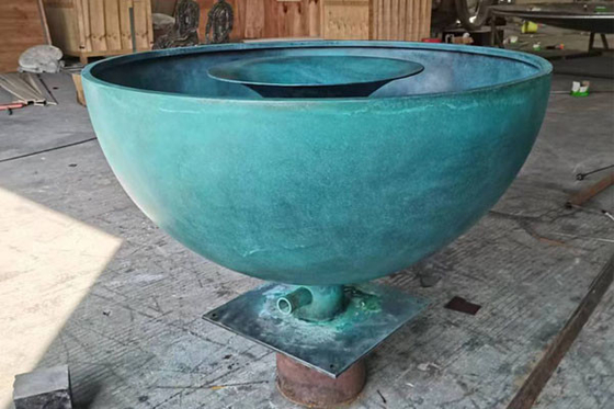 Harga yang bagus Patung Air Mancur Perunggu Kuno Untuk Dekorasi Taman Dengan Desain Chalice on line