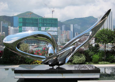 Harga yang bagus Patung Stainless Steel Modern Kontemporer, Taman Besar Seni Patung Logam on line