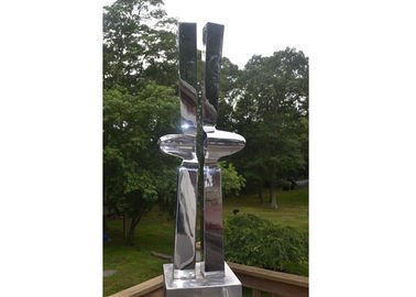 Harga yang bagus Abstrak Cermin Ornamen Taman Logam Stainless Steel on line