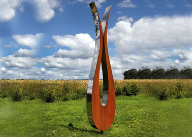 Harga yang bagus Corten Modern dan Patung Stainless Steel Abstrak Gaya Luar on line
