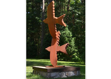 Harga yang bagus Patung Burung Gaya Hewan Baja Corten, Abstrak Arsitektur Baja Corten on line