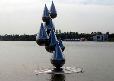 Harga yang bagus Patung-patung taman Stainless Steel abstrak terbuka, Dekorasi ornamen taman logam on line