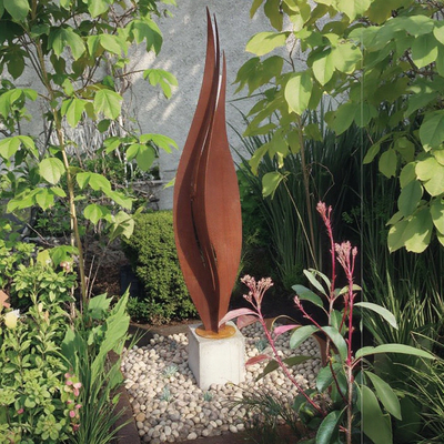 Rusty Weathering Metal Art Abstract Sculpture Teknik Pengelasan Baja Corten Modern