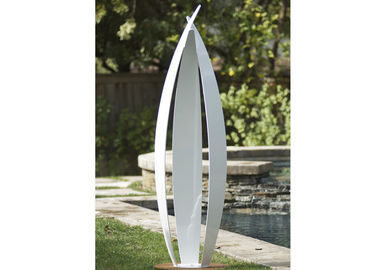 Harga yang bagus Dekorasi Taman seni Modern Stainless Steel Patung Putih Dicat Finish on line