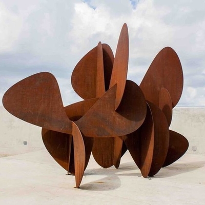 Harga yang bagus Abstrak Dekorasi Luar Ruangan Corten Custom Rusty Sculpture on line