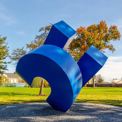 Abstrak Internasional Besar Lukisan Arsitektur Stainless Steel Bend Sculpture