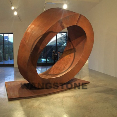 Rusty Corten Steel Sculpture Fitur Air Fountain Untuk Dekorasi Luar Ruangan