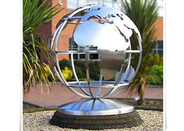 Harga yang bagus Metal World Globe Map Patung Stainless Steel Untuk Dekorasi Umum on line