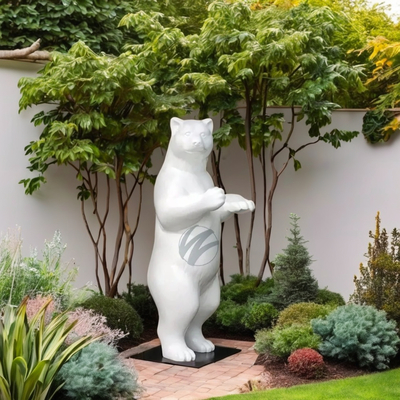 Harga yang bagus Large White Standing Bear Sculpture (2M Height) - Durable FRP Outdoor Decorative Art on line