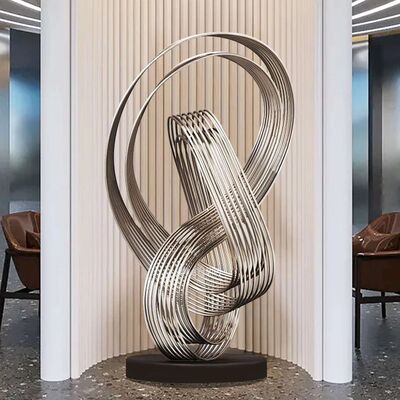 Harga yang bagus Abstrak Metal Floor Sculpture Modern Indoor Stainless Steel Art Piece on line