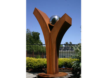 Harga yang bagus Abstrak Outdoor Corten Steel Patung Tempa Dan Teknik Pengecoran on line