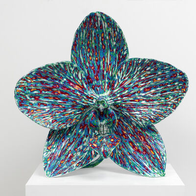 Patung Bunga Seni Rakyat Stainless Steel Luar Ruangan 3D