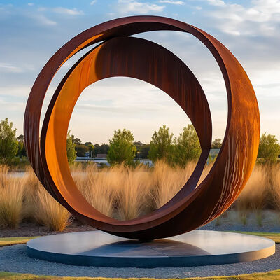 Harga yang bagus Custom Outdoor atau Taman Dekorasi Corten Steel Rings on line