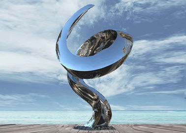 Harga yang bagus Pabrikasi Logam Desain Patung Stainless Steel Tornado Berbentuk Halus on line