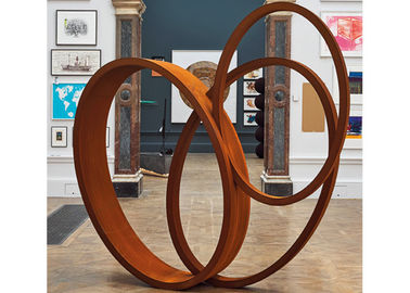 Harga yang bagus Kerajinan Seni Besar Pita Modern Corten Steel Taman Patung Patung Logam Kontemporer on line