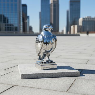Harga yang bagus Piala Elang Stainless Steel Kustom & Patung Luar Ruangan | LIBERTY 2026 Komemoratif on line