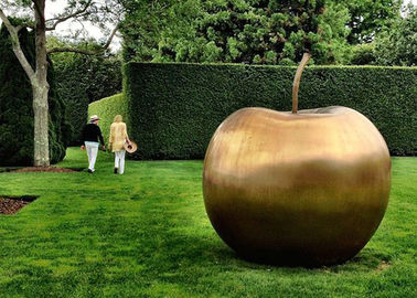 Harga yang bagus Patung Perunggu Besar Patung Apple Kontemporer Untuk Dekorasi Taman on line