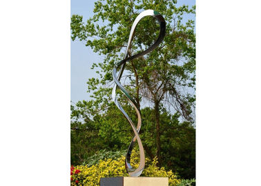 Seni Kontemporer Stainless Steel Abstrak Patung Menarik Untuk Dekorasi Taman