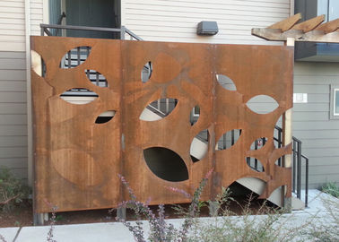 3.0mm Tebal Pintu Masuk Corten Steel Taman Patung Layar Baja Corten