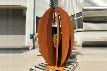 Harga yang bagus Corten Landscape Outdoor Steel Patung Dekorasi Taman Berkarat Secara Alami on line