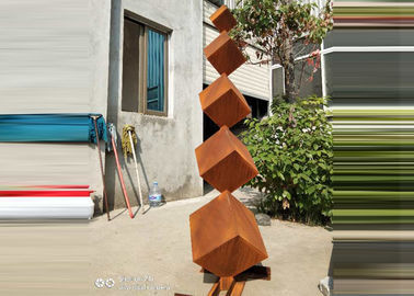 Harga yang bagus Seni Desain kontemporer Logam Corten Steel Patung Untuk Dekorasi Taman on line