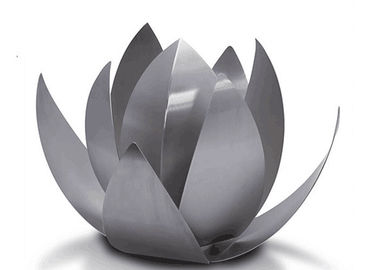 Harga yang bagus Dekorasi Modern Patung Teratai Stainless Steel Dengan Kerajinan Sandblasting on line