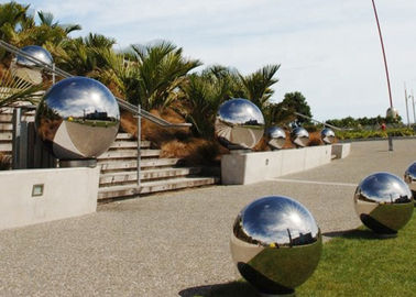 Harga yang bagus Cermin Dipoles Besar terbuka Stainless Steel Patung Spheres Penggunaan Taman on line