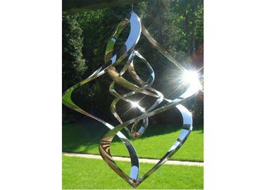 Harga yang bagus Kontemporer Tinggi Glossing Cermin Patung Stainless Steel Patung Angin Kenitic on line