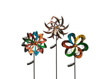 Harga yang bagus Taman luar ruangan Stainless Steel Patung Colorful Spinner Patung Angin Kinetic on line