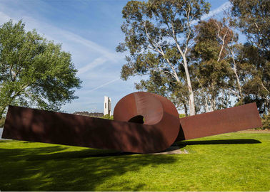 Harga yang bagus Memutar Bentuk Dekorasi Besar Corten Steel Patung Logam Taman Seni Patung on line