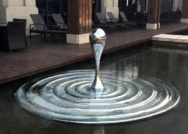 Harga yang bagus Ukuran Kustom Seni Modern Stainless Steel Patung Water Drop Untuk Kolam Air on line