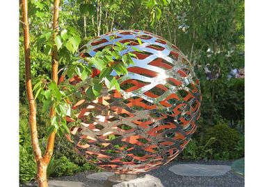 Harga yang bagus 150 Diameter Bola Stainless Steel Patung Dipoles Logam Hollow Sphere Untuk Taman on line
