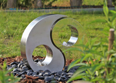 Harga yang bagus Patung Stainless Steel Taman Dipoles Dan Matt Yin Yang Patung Seni Modern on line