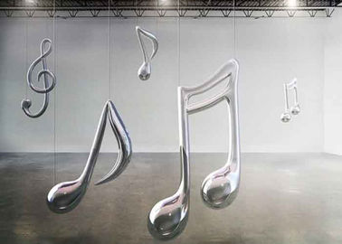 Harga yang bagus Cermin Dipoles Stainless Steel Patung Patung Luar Catatan Musik on line