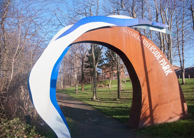 Harga yang bagus Dekorasi Taman Kontemporer Outdoor Logam Corten Steel Arch on line