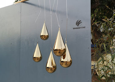 Harga yang bagus Modern Dekorasi Dalam Ruangan Setetes Air Patung Patung Stainless Steel on line