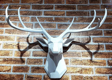 Harga yang bagus Logam Hewan Dicat Rusa Stainless Steel Rusa Patung Seni Dinding on line