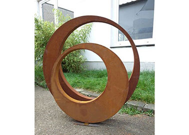 Dekorasi Patung Kontemporer Luar Corten Steel Patung 3D