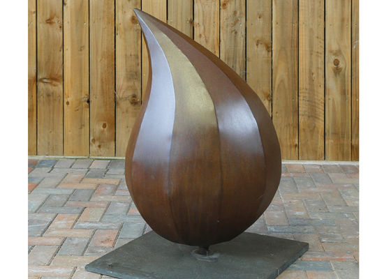 Ukuran Kustom Patung Tetesan Air Dekoratif Corten Steel Modern