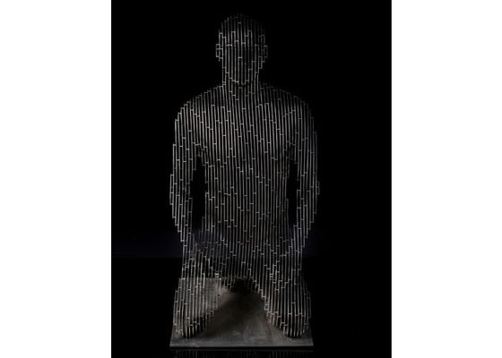 Harga yang bagus Patung Meditator Stainless Steel Pemotongan Laser Dekorasi Luar Ruangan on line