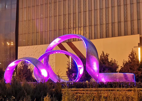 Patung Lampu Luar Ruangan Stainless Steel Landmark Kota Besar